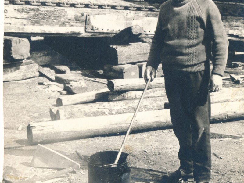 Kyriakos Polidoulis preparing ramp lubricant