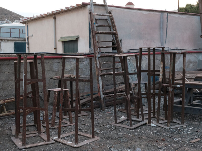 Drydock supports at Tarsanas