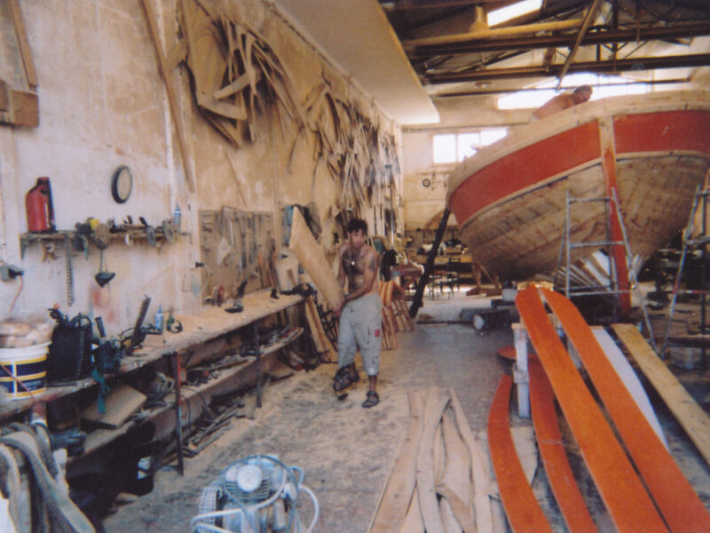 Liberty type boat under construction