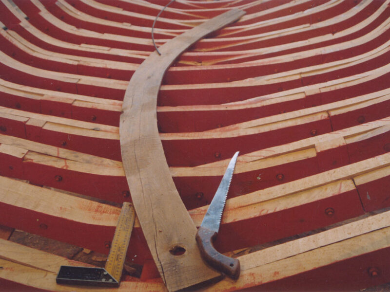 Principal frames of a trechantiri boat