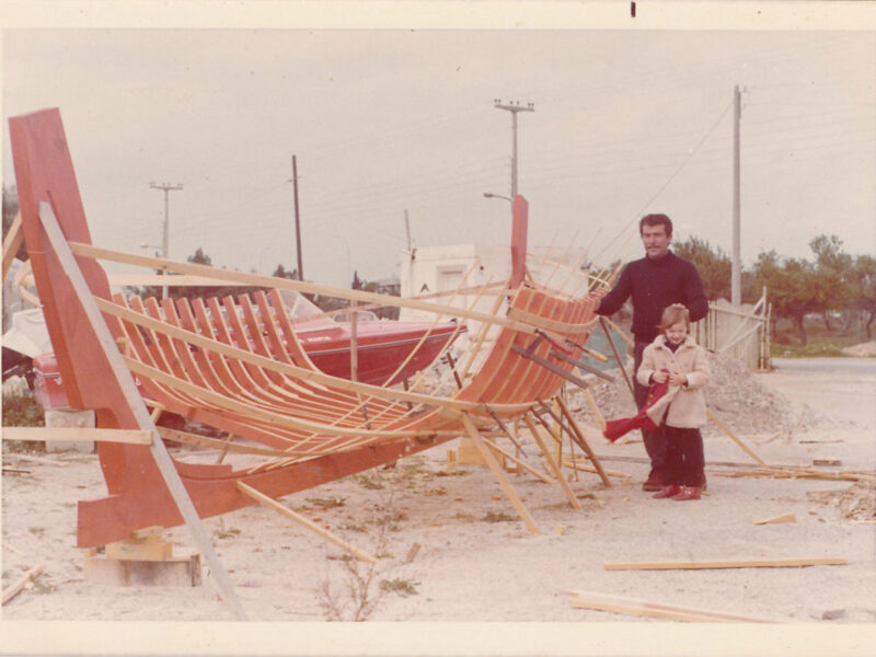 Construction of a trechantiri type boat
